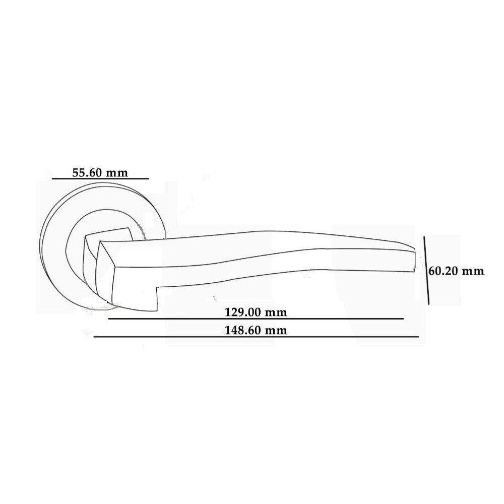 Ручки для входных дверей Oro&Oro ERGONOMIC 035-16E Матовый хром