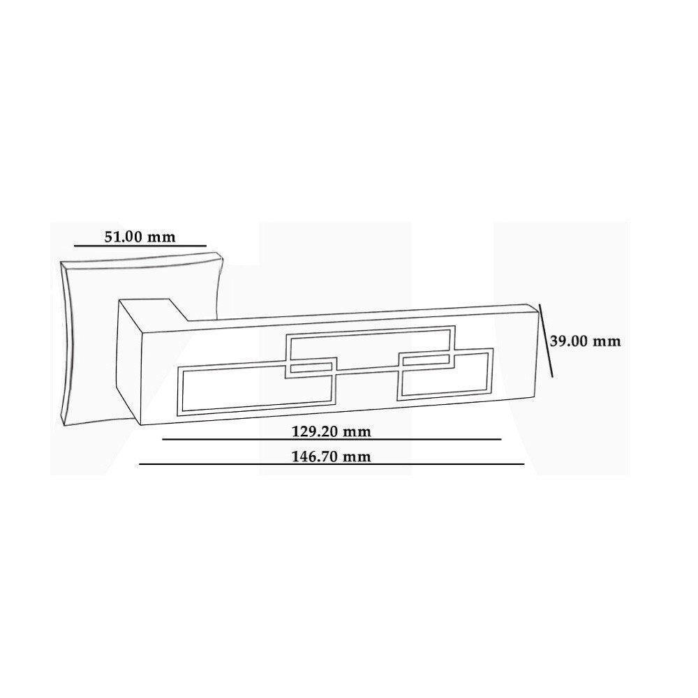 Ручки для входных/межкомнатных дверей Oro&Oro LOTUS 102СR-13E матовый никель