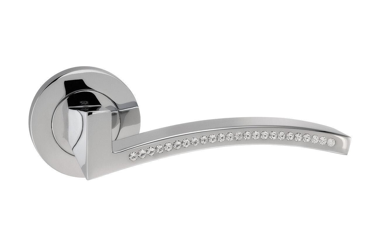 Ручки для входных дверей Oro&Oro AZORE 105СR-16E Хром полированный/Swarovski