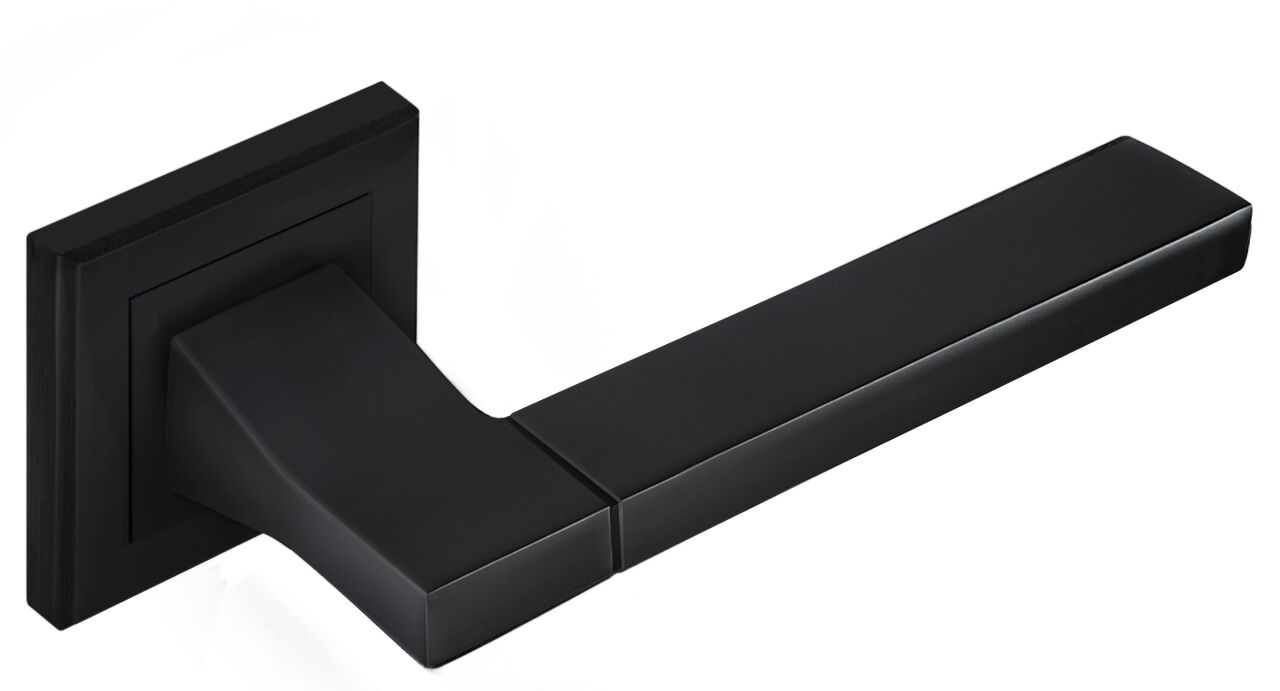 Ручки на межкомнатные двери MVM/ LINDE Qoob A-2008 Black черный матовый