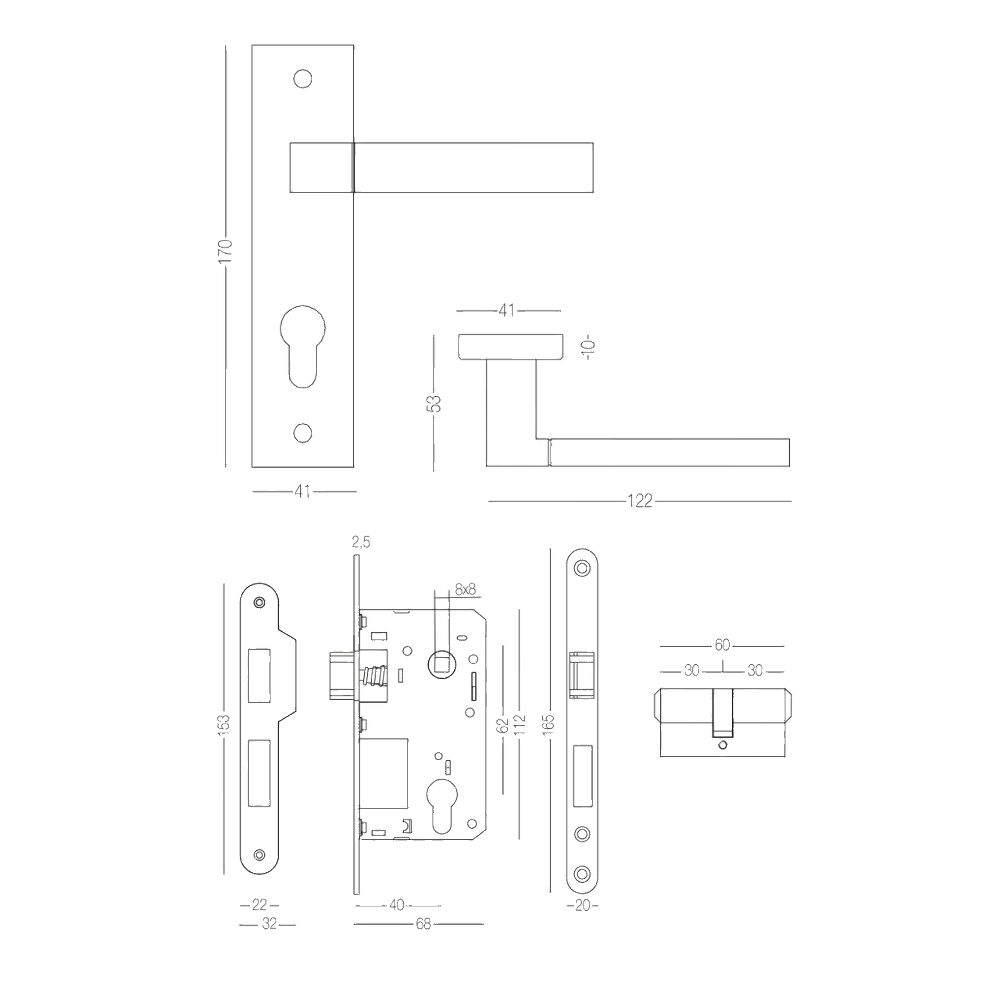 Комплект Ручки на планке MVM/ LINDE A-2004 PZ SN/CP никель/хром