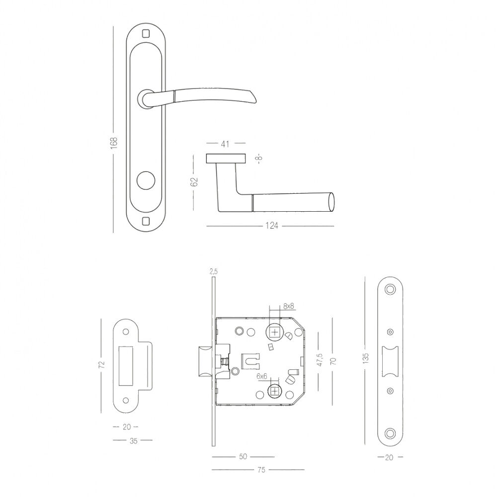 Комплект Ручки на планке MVM/ LINDE A-1210 WC AB бронза