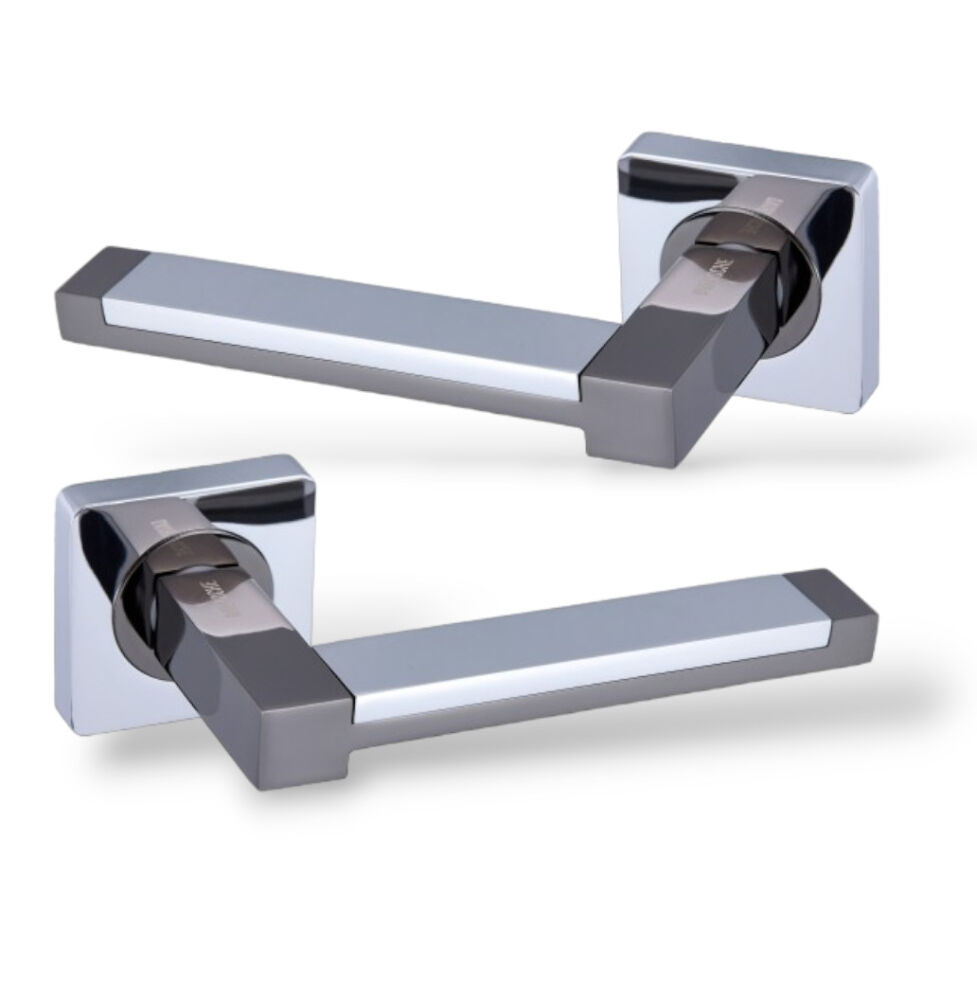 Ручки дверные Gavroche PLATINUM Z3 CP/BN хром/чорный никель (для межкомнатных и входных дверей)