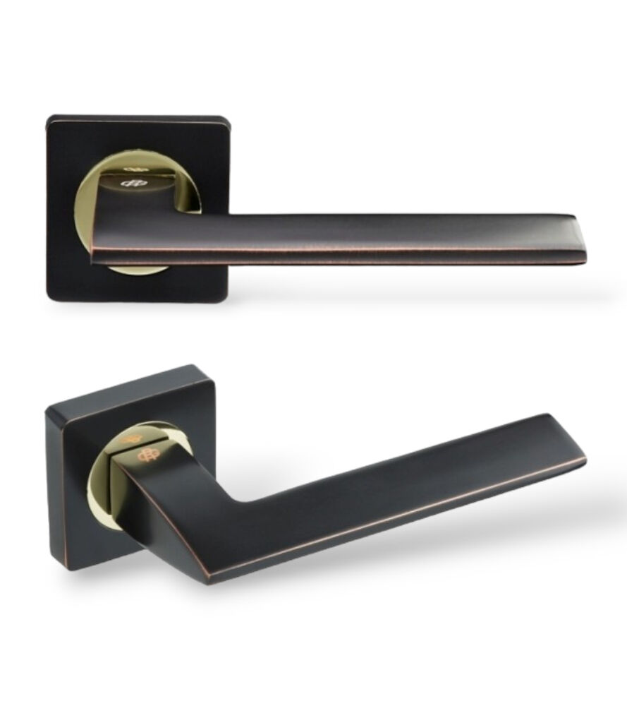 Ручки дверные Gavroche SCANDIUM A1 ORB/PB черный с патиной/золото (для межкомнатных дверей)