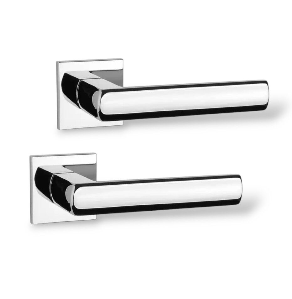 Дверные ручки TUPAI 4161Q 5S-03 хром полированный (для входных и межкомнатных дверей)