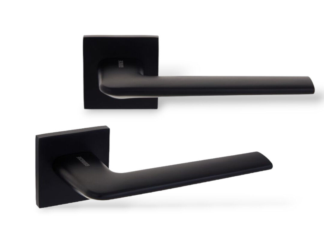 Дверные ручки Gavroche RUTHENIUM A33 Black черный матовый (для межкомнатных и входных дверей)