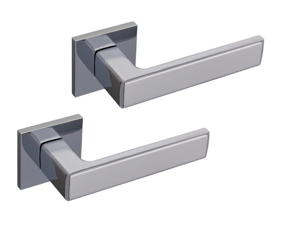 Ручки дверные GENRICH R77.225 CP/White хром/белая вставка (для межкомнатных/входных дверей)