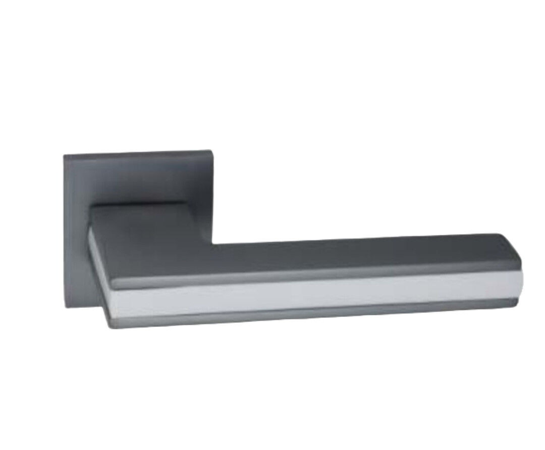 Ручки дверные GENRICH R77.220 MCP/WH хром матовий/белая вставка (для межкомнатных/входных дверей)