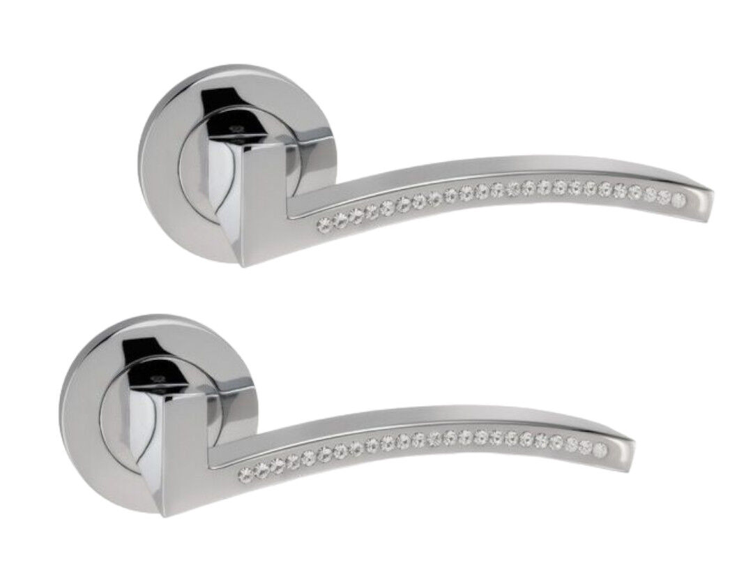 Ручки для входных дверей Oro&Oro AZORE 105СR-16E Хром полированный/Swarovski