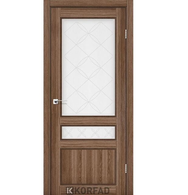 Двері міжкімнатні Korfad CL-05 Дуб грей (скло з малюнком М1/М2)