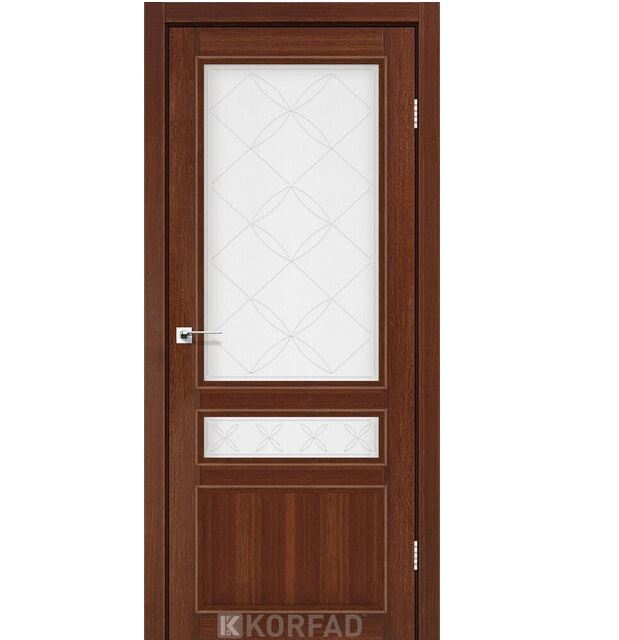 Двери межкомнатные Korfad CL-05 Орех (стекло с рисунком М1/М2)