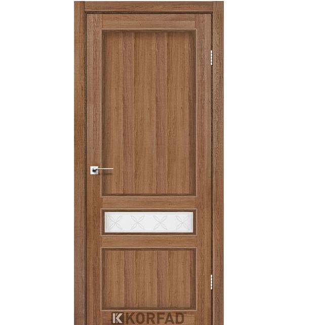 Двери межкомнатные Korfad CL-07 Дуб браш (стекло с рисунком M1/М2)