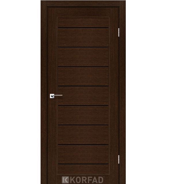 Двері міжкімнатні Корфад/ Korfad PND-01 Венге (чорне скло)