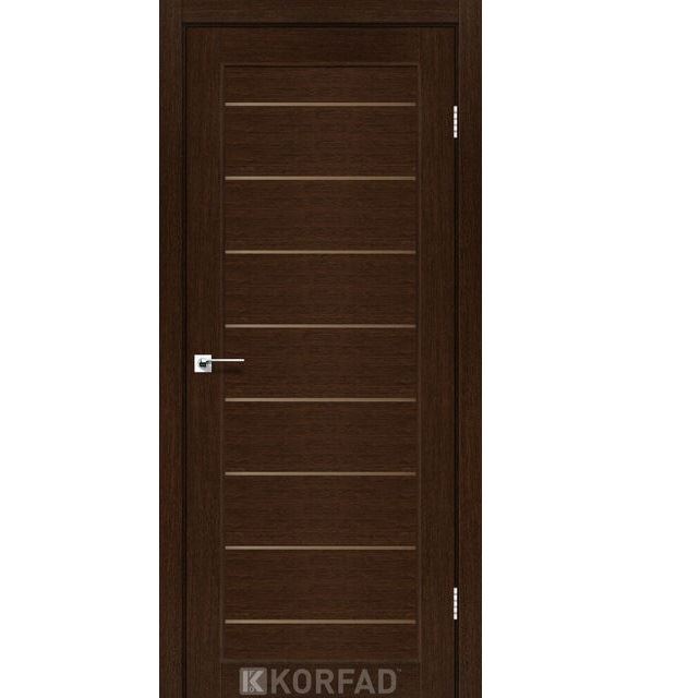 Двері міжкімнатні Корфад/ Korfad PND-01 Венге (чорне скло)