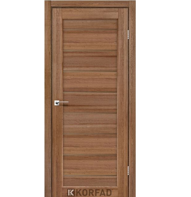 Двери межкомнатные Корфад/ Korfad PND-01 Дуб браш (черное стекло)