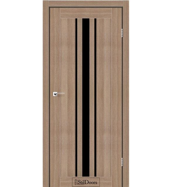 Двери межкомнатные Стильдорс/ StilDoors Arizona - Ольха классическая (с черным стеклом)