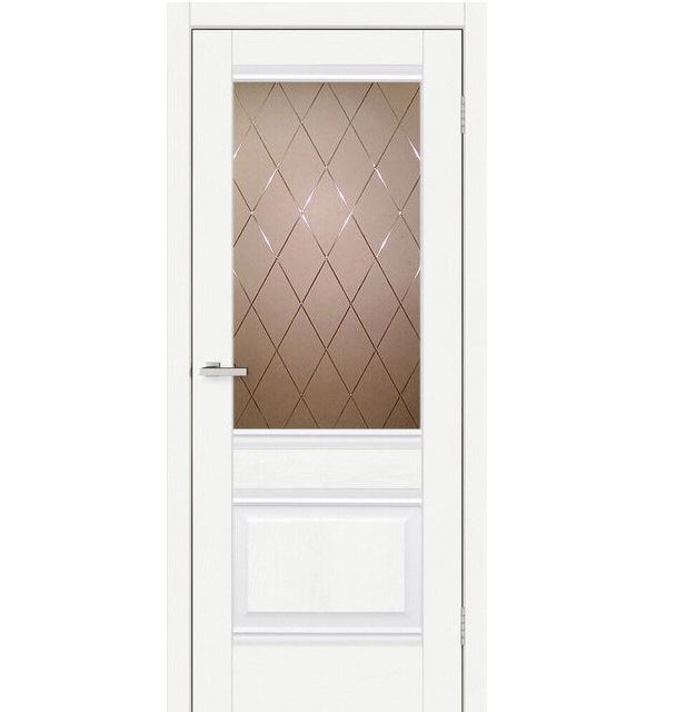 Двері міжкімнатні Doors Smart C070 Дуб бордо ПВХ (зі склом бронза)