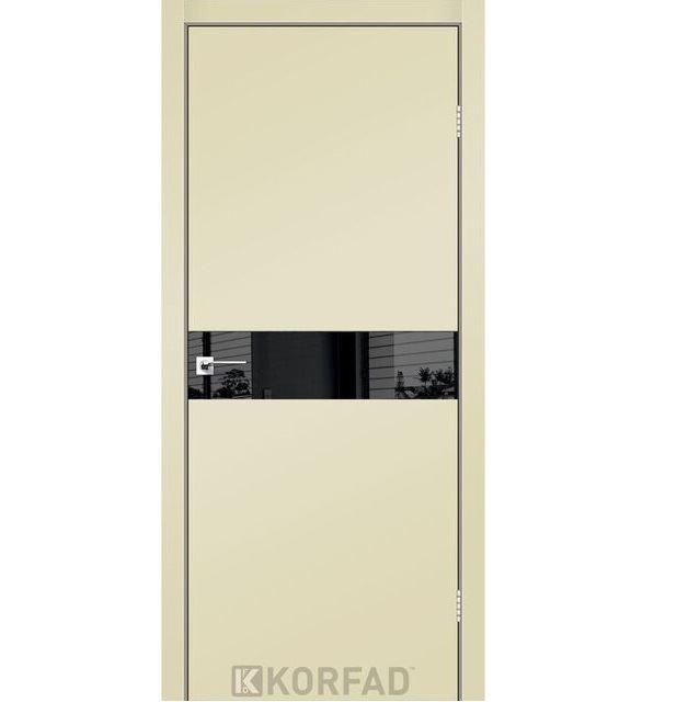 Двері міжкімнатні Корфад/ KORFAD GLP-01 магнолія Super PET BLK