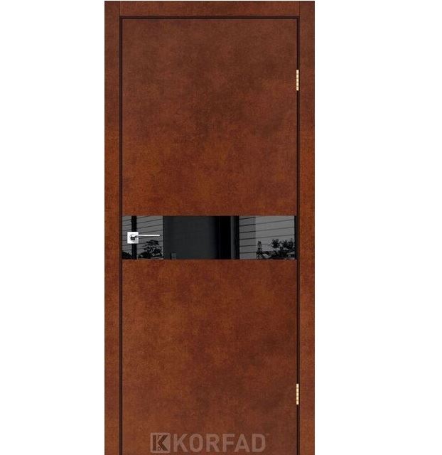 Двері міжкімнатні Корфад/ KORFAD GLP-01 Сталь кортен BLK