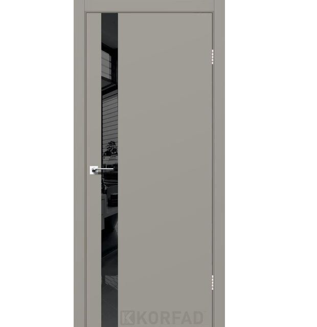 Двери межкомнатные Корфад/ KORFAD GLP-02 серый Super PET BLK