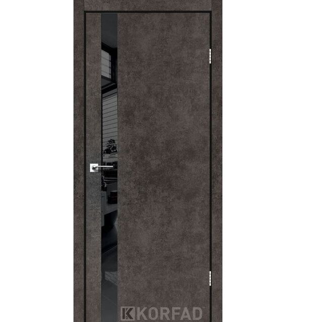 Двери межкомнатные Корфад/ KORFAD GLP-02 Лофт бетон BLK