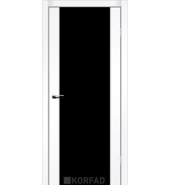 Двері міжкімнатні Корфад/ KORFAD SR-01 аляска Super PET BLK