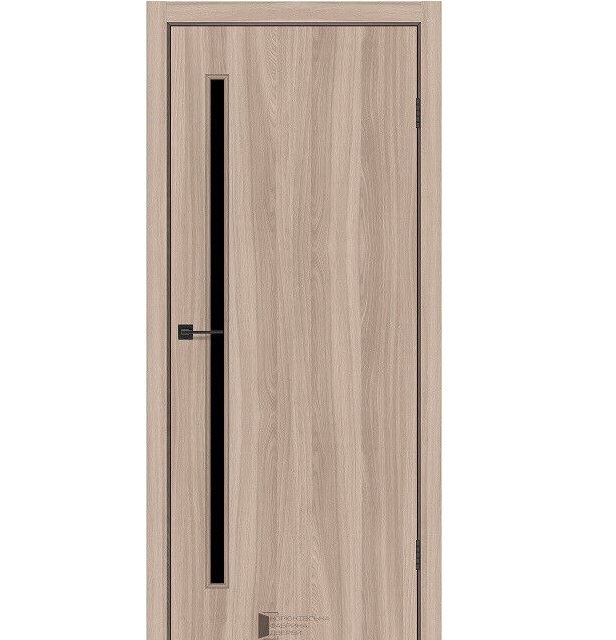 Двері міжкімнатні КФД/ KFD LINE Glass-01 Шимо Міранти (з чорним склом)