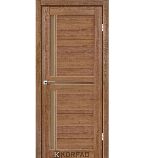 Двері міжкімнатні Корфад/ Korfad SC-04 Дуб браш (стекло сатин бронза)