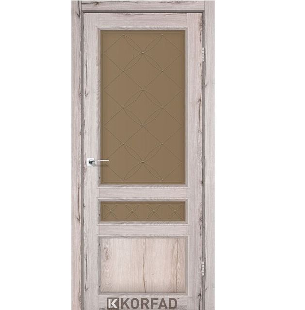 Двері міжкімнатні Korfad CL-05 Дуб нордік (скло бронза з малюнком M1/М2)