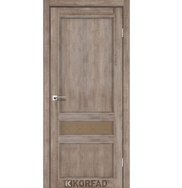 Двері міжкімнатні Korfad CL-07 Еш-Вайт (скло бронза з малюнком М1/М2)