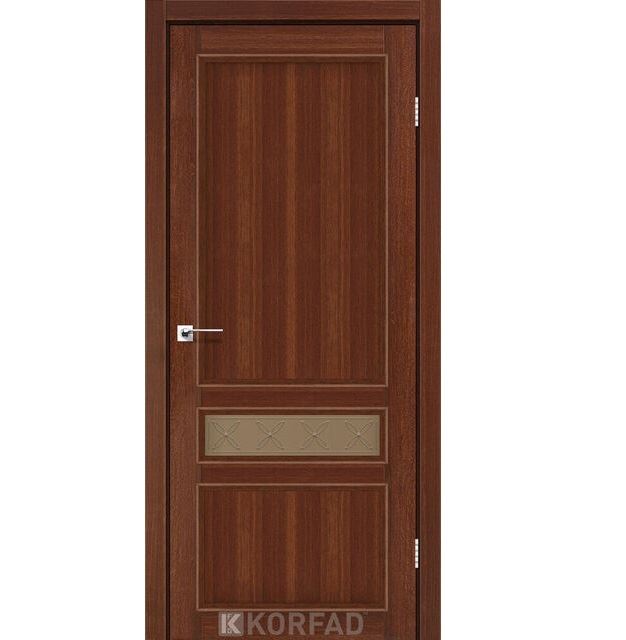 Двері міжкімнатні Korfad CL-07 Горіх (скло бронза з малюнком М1/М2)