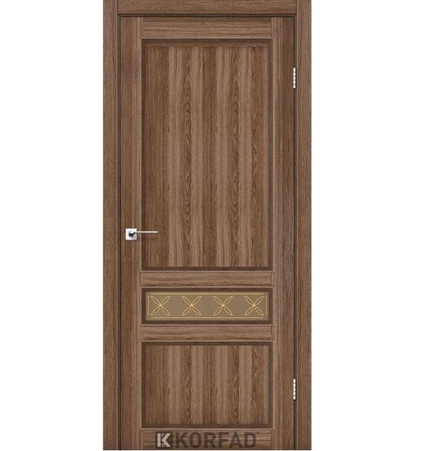 Двері міжкімнатні Korfad CL-07 Дуб грей (скло бронза з малюнком М1/М2)