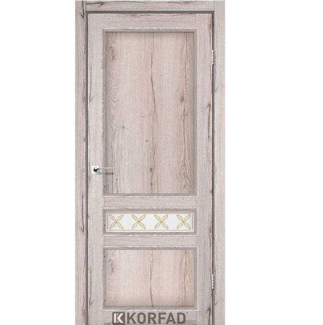 Двері міжкімнатні Korfad CL-07 Дуб нордік (скло з малюнком М1/М2)