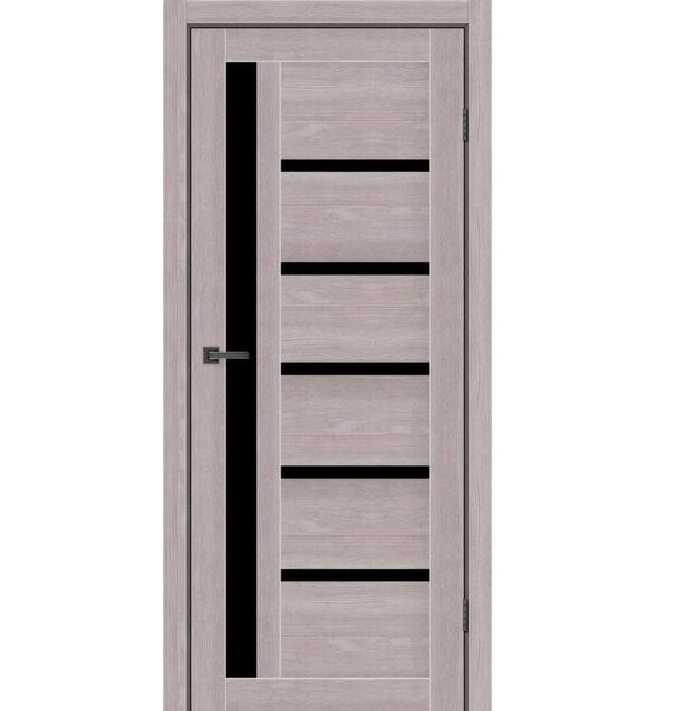 Двері міжкімнатні MSDoors Orlean Дуб сірий (з чорним склом)