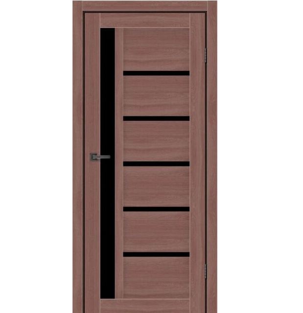 Двери межкомнатные MSDoors Orlean Дуб классический (с черным стеклом)