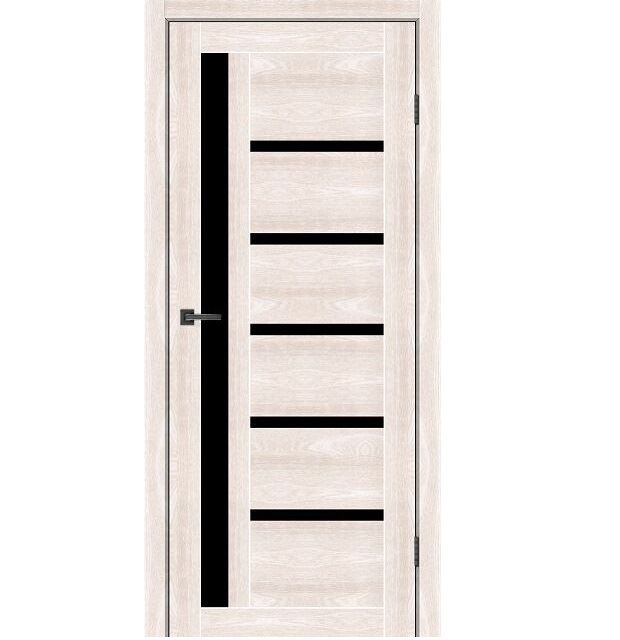 Двері міжкімнатні MSDoors Orlean Дуб шампань (з чорним склом)