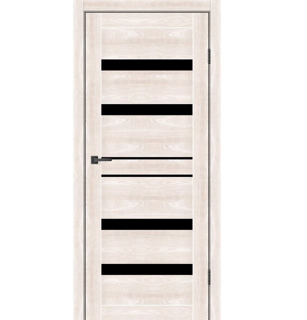 Двері міжкімнатні MSDoors Georgia Дуб шампань (з чорним склом)
