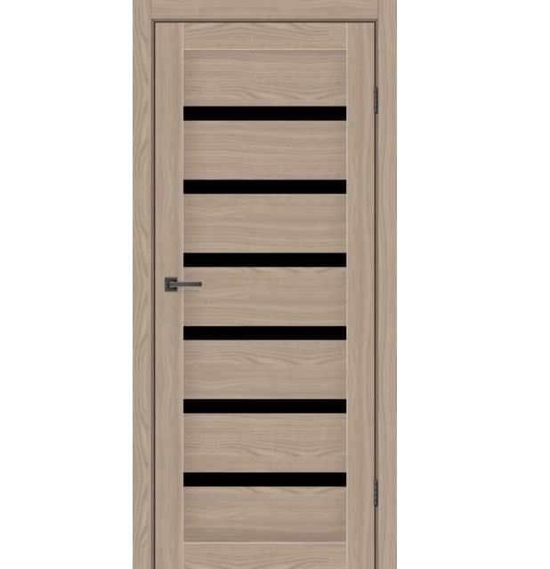 Двері міжкімнатні MSDoors Louisiana Акація (з чорним склом)