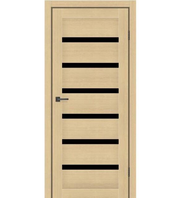 Двері міжкімнатні MSDoors Louisiana Ялина карпатська (з чорним склом)