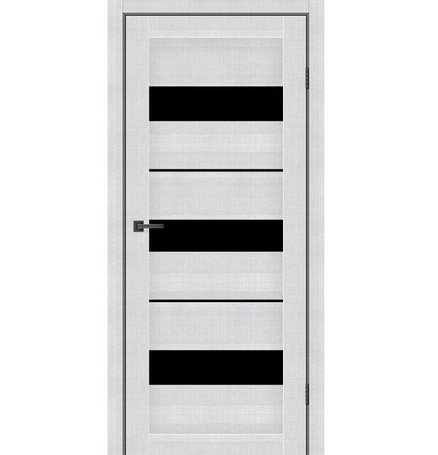 Двері міжкімнатні MSDoors Vegas Перлина (з чорним склом)