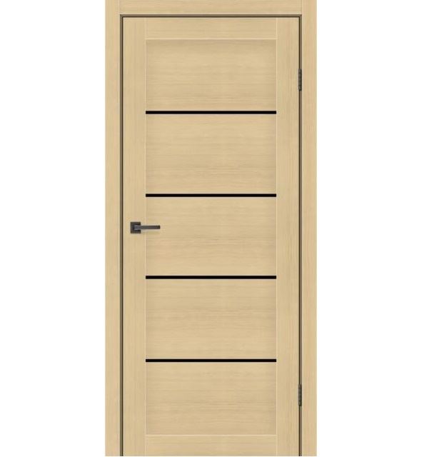 Двері міжкімнатні MSDoors Montana Ялина карпатська (з чорним склом)
