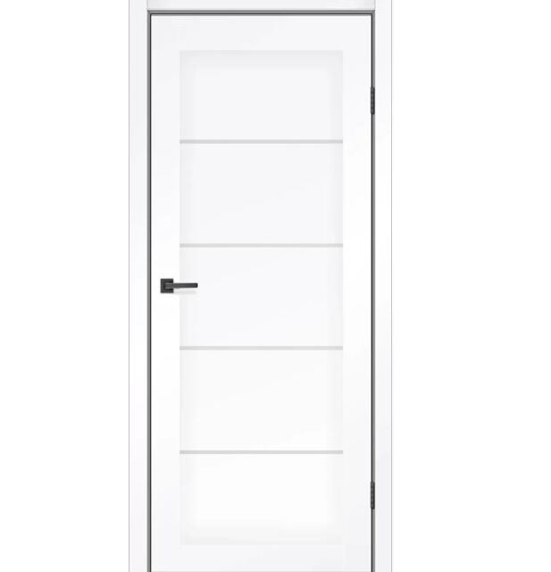 Двері міжкімнатні MSDoors Montana Білий матовий (зі склом сатин)