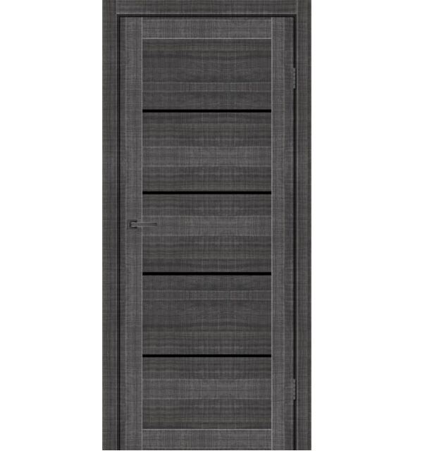 Двери межкомнатные MSDoors Montana Вудгрей (с черным стеклом)