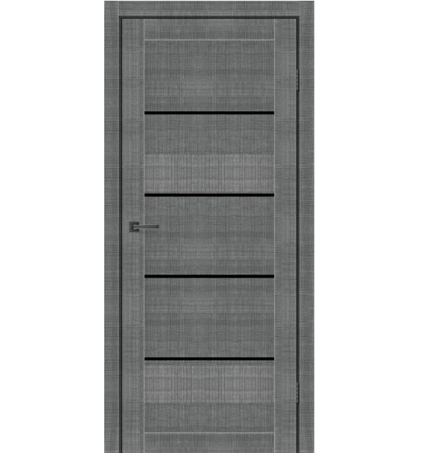 Двери межкомнатные MSDoors Montana Сильвер (с черным стеклом)