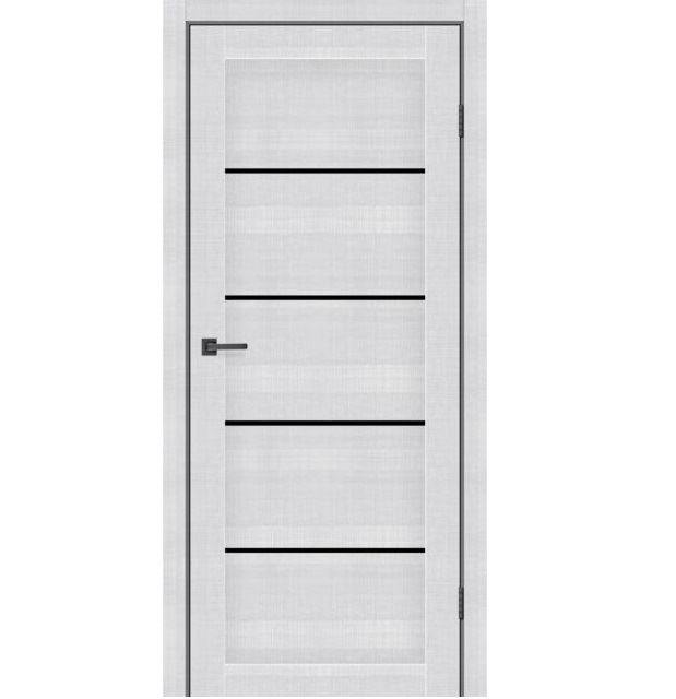 Двері міжкімнатні MSDoors Montana Перлина (з чорним склом)