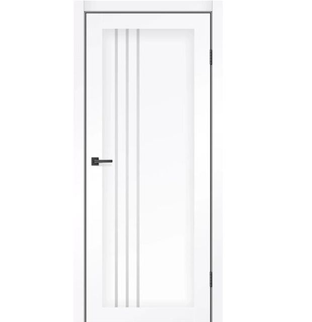Двері міжкімнатні MSDoors Nevada Білий матовий (зі склом сатин)