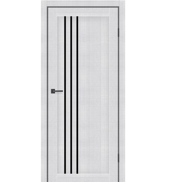Двері міжкімнатні MSDoors Nevada Перлина (з чорним склом)