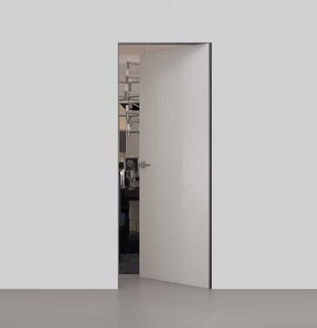 Двери скрытого монтажа Папа Карло iDoors Prime-AL INSIDE с алюминиевым торцом