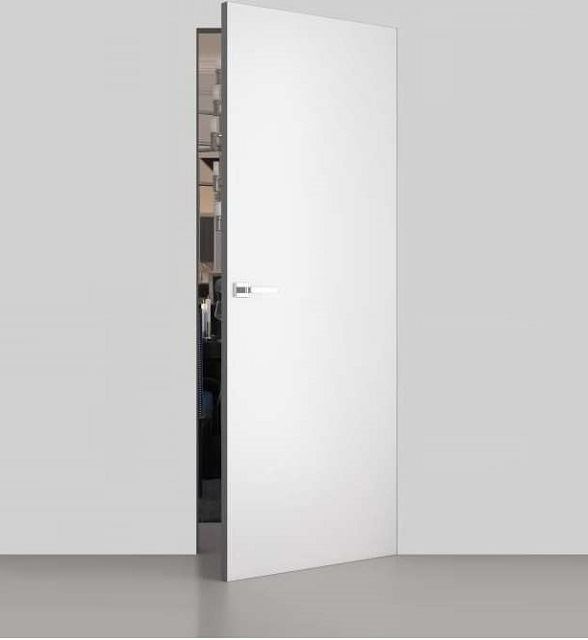 Двери скрытого монтажа iDoors Prime-AL Папа Карло с алюминиевым торцом