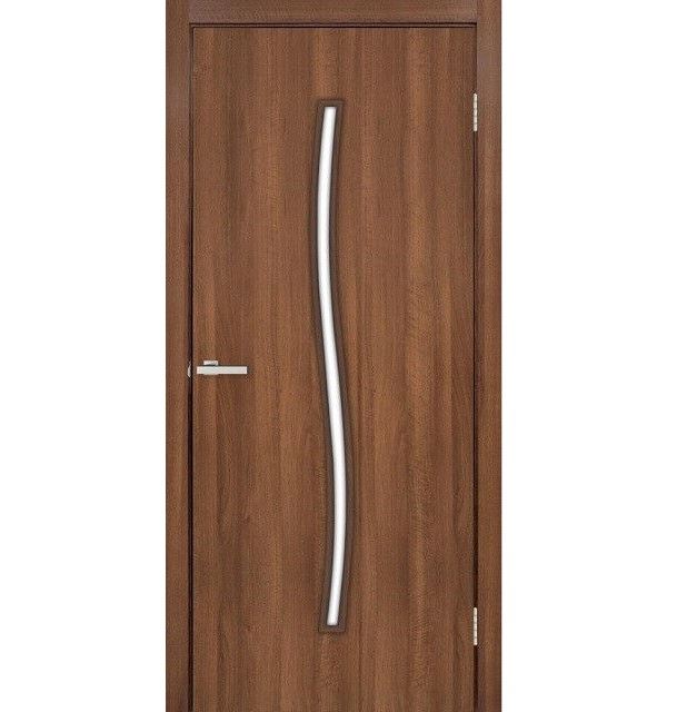 Двері міжкімнатні MSDoors Denver Горіх міланський (зі склом сатин)